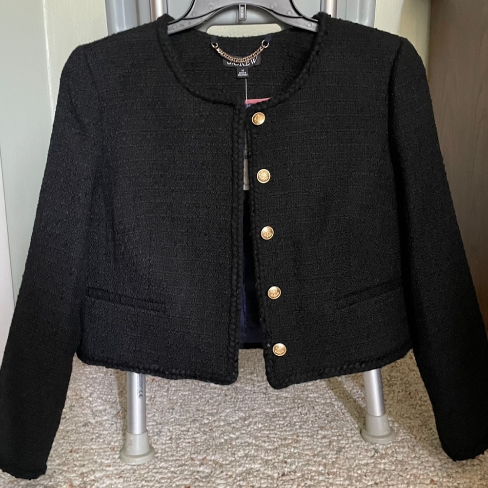 BNWT!! J. Crew Louisa Lady Jacket in Maritime tweed SZ. 10